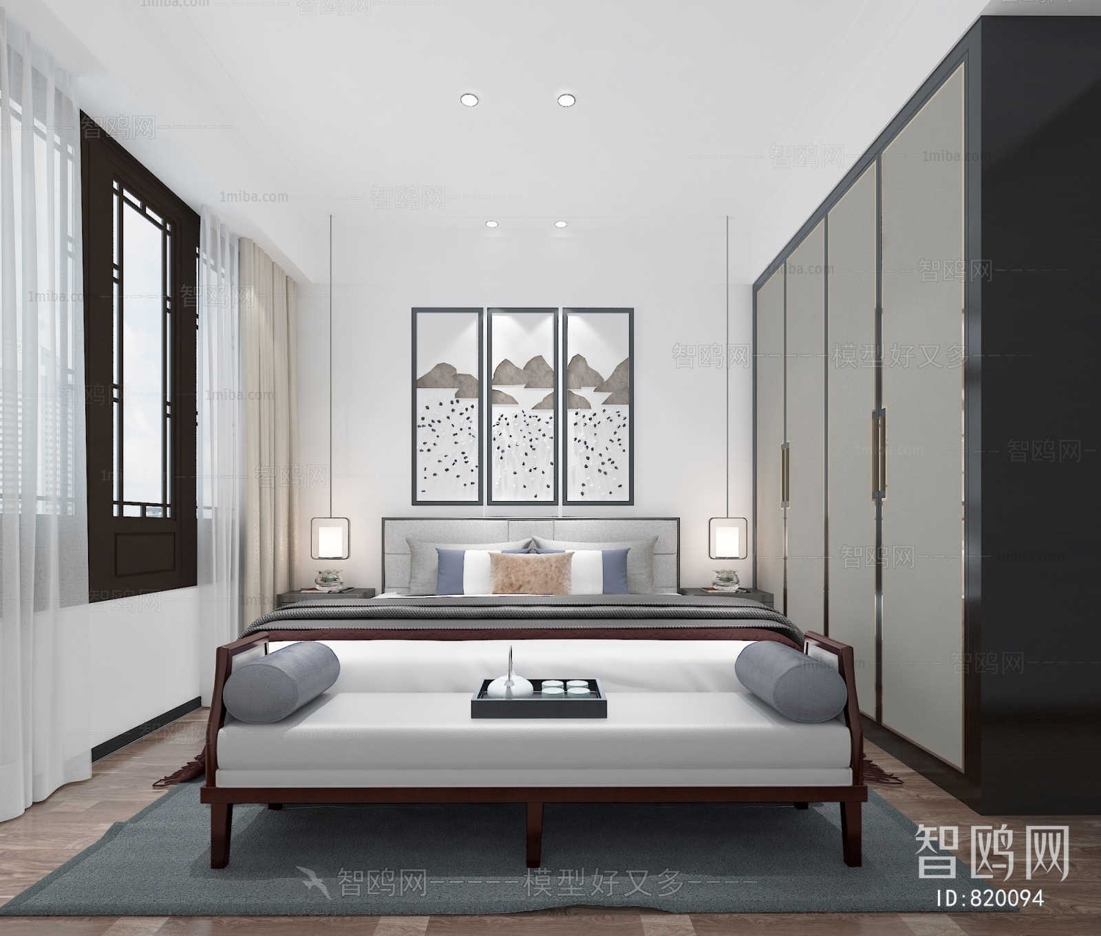 New Chinese Style Bedroom