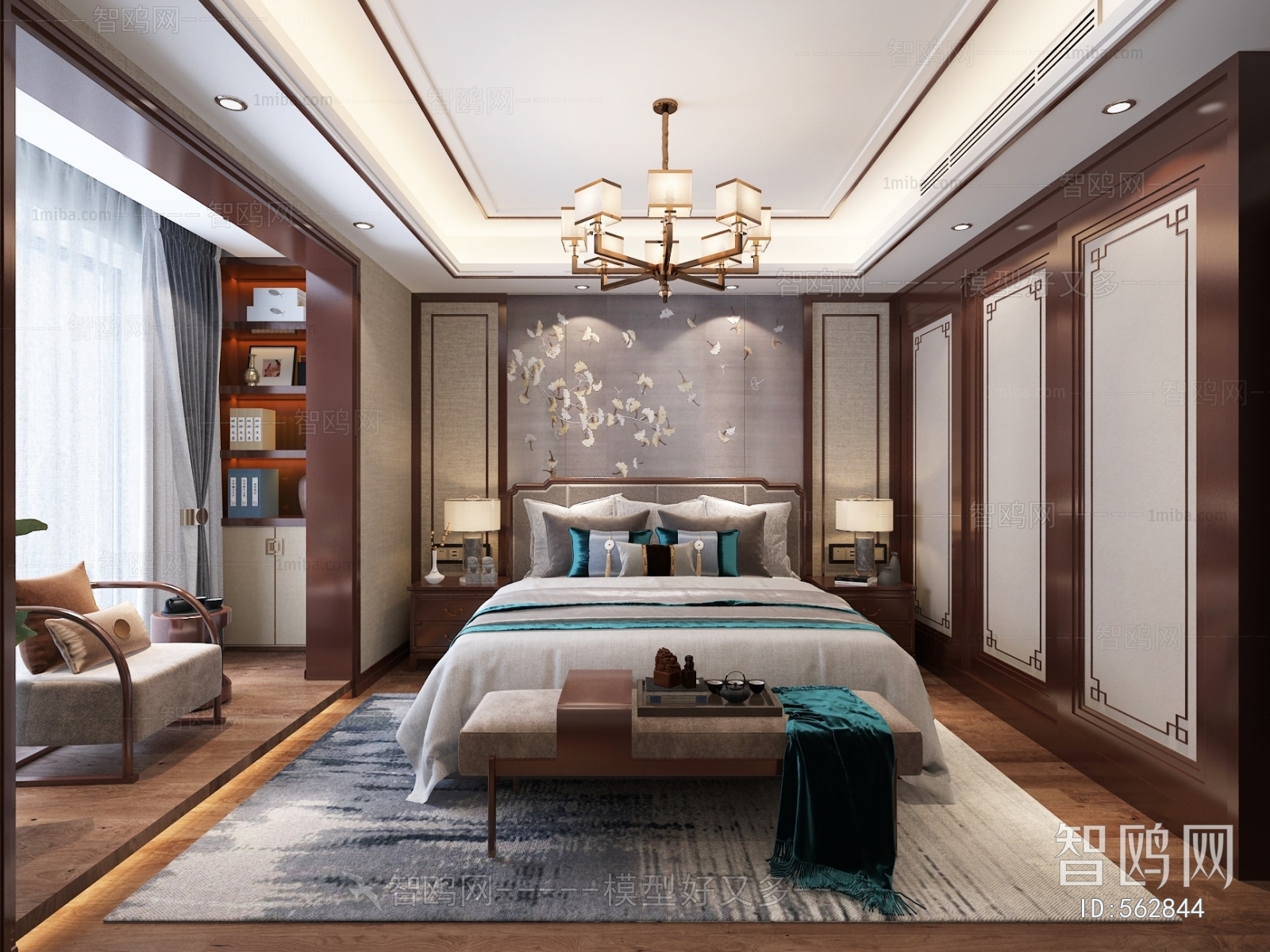 New Chinese Style Bedroom