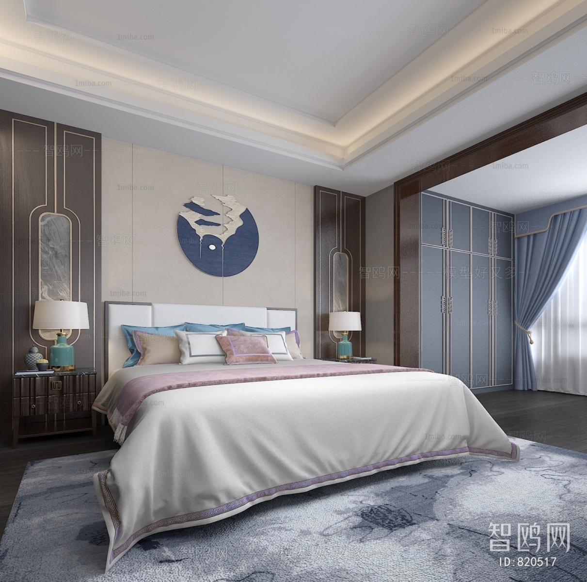 New Chinese Style Bedroom