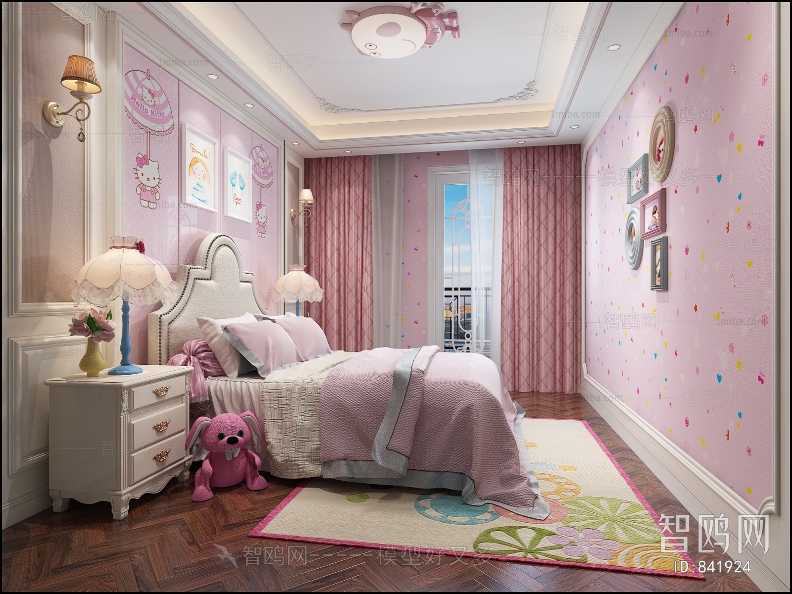 Simple European Style Girl's Room Daughter's Room