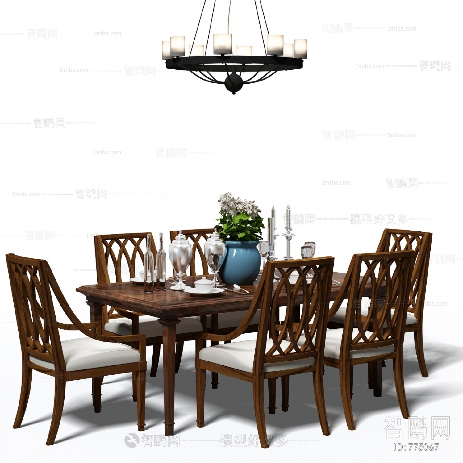 Southeast Asian Style Dining Table And Chairs