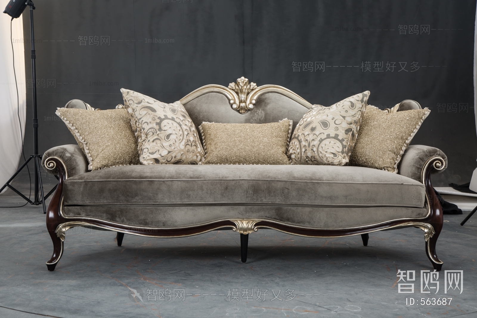 European Style Three-seat Sofa