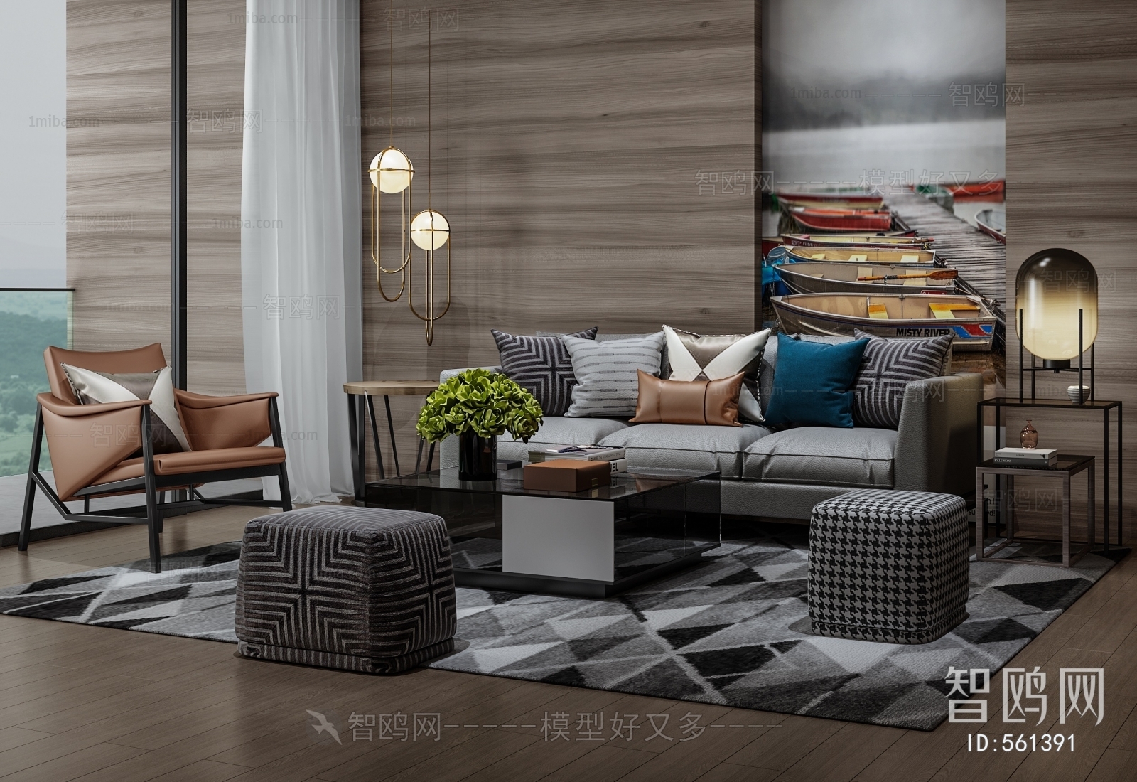 New Chinese Style Sofa Combination