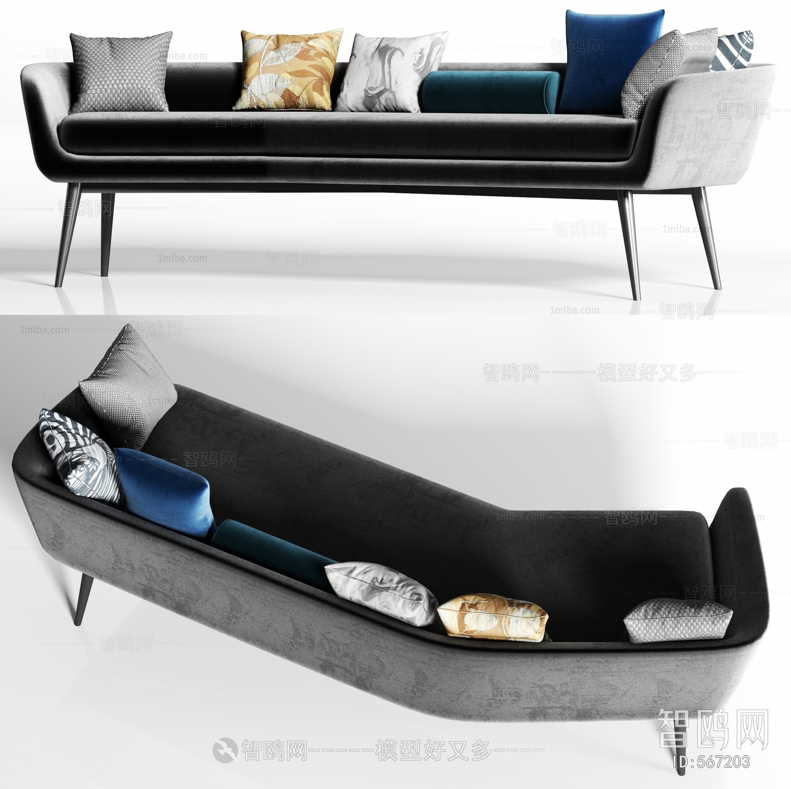 Modern Curved Sofa