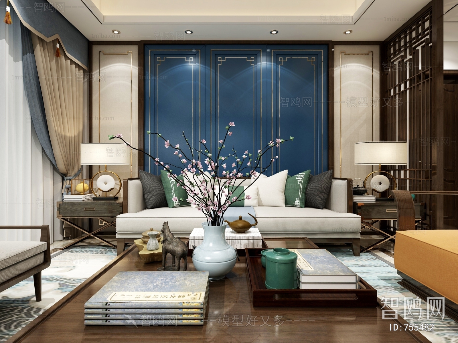 New Chinese Style A Living Room