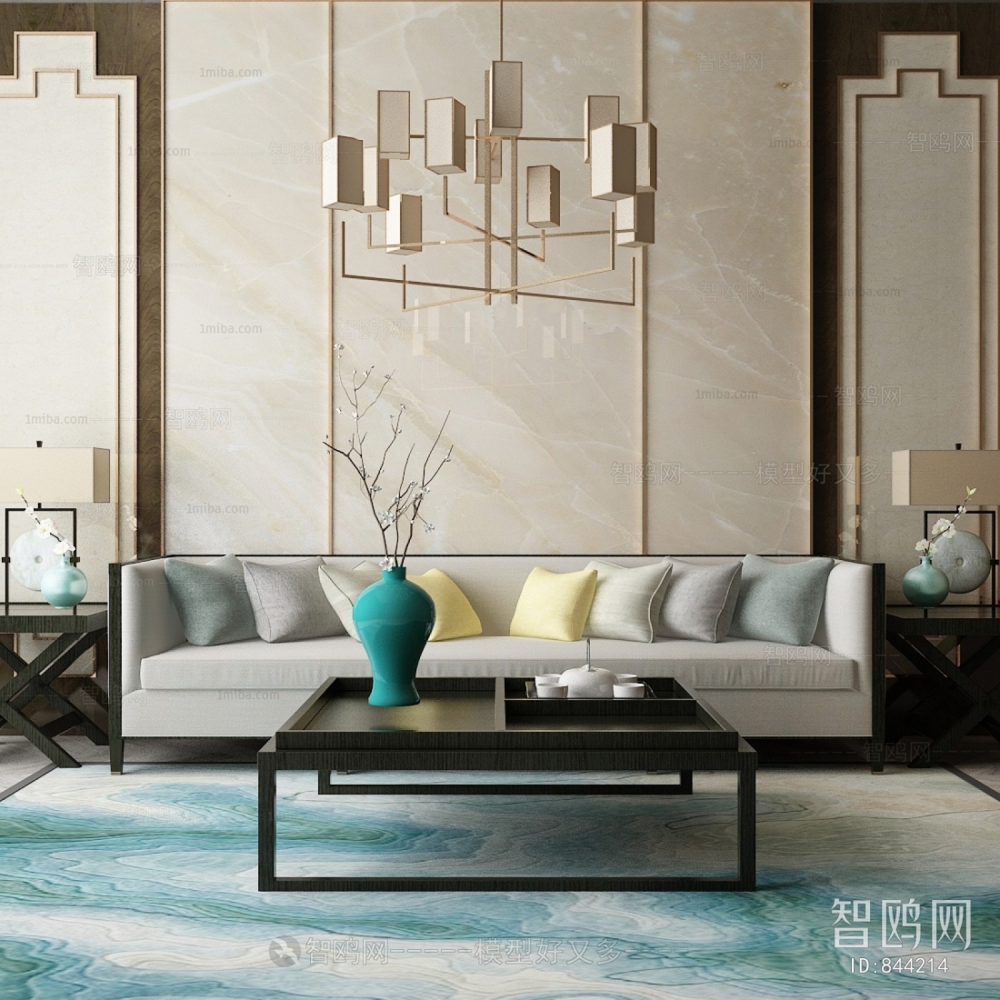 New Chinese Style Sofa Combination