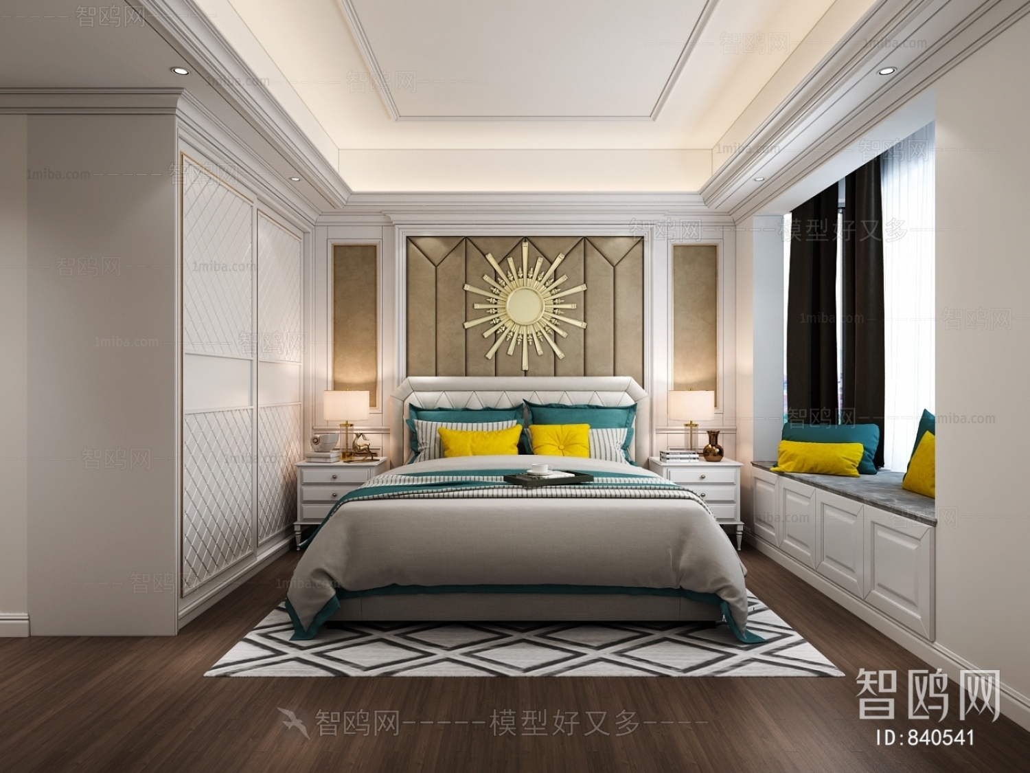 Simple European Style Bedroom