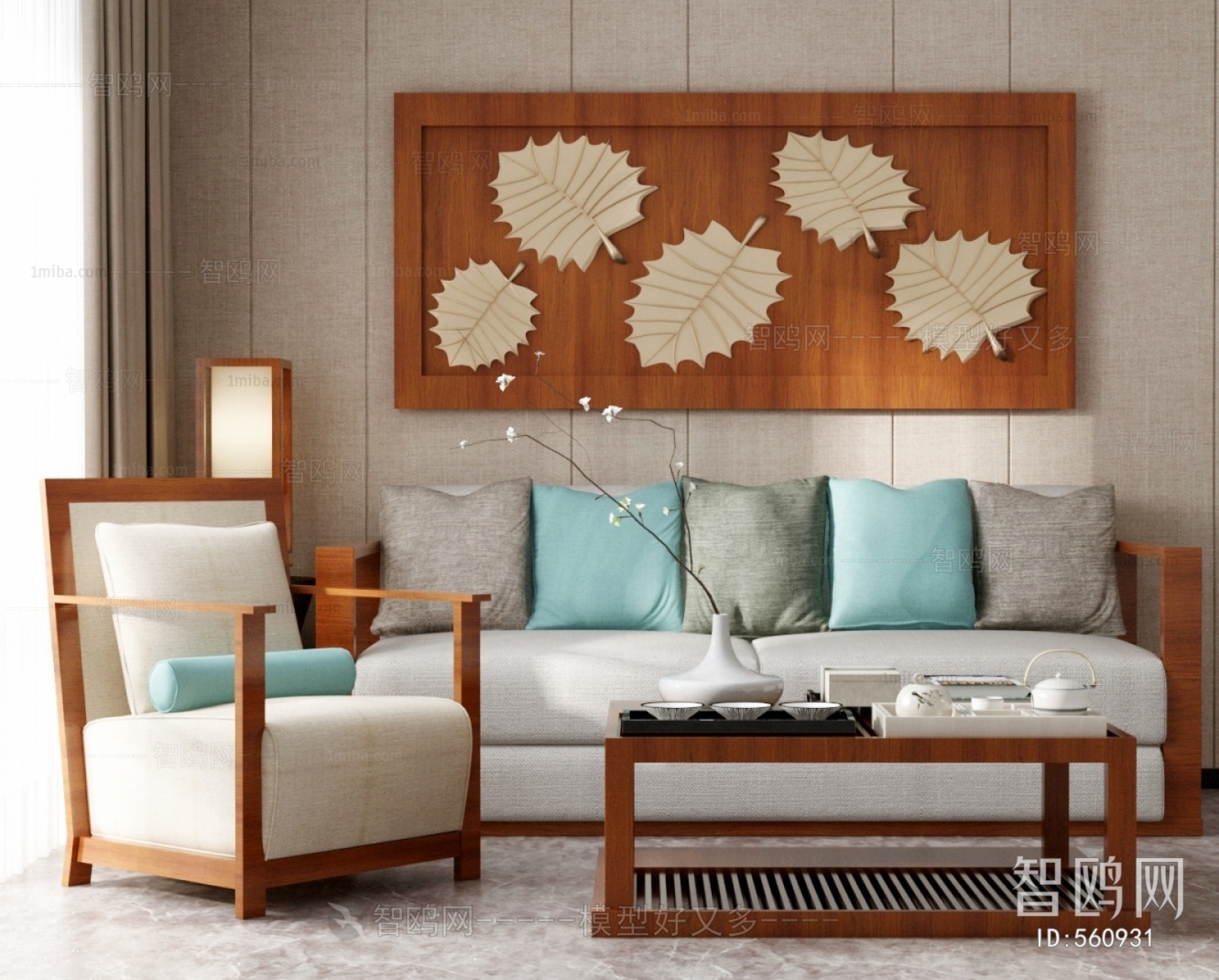 New Chinese Style Sofa Combination