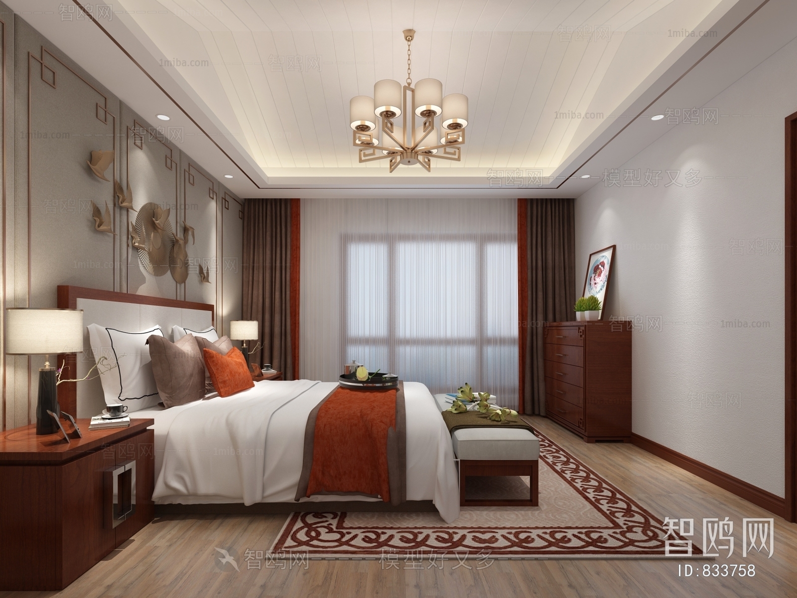 New Chinese Style Bedroom