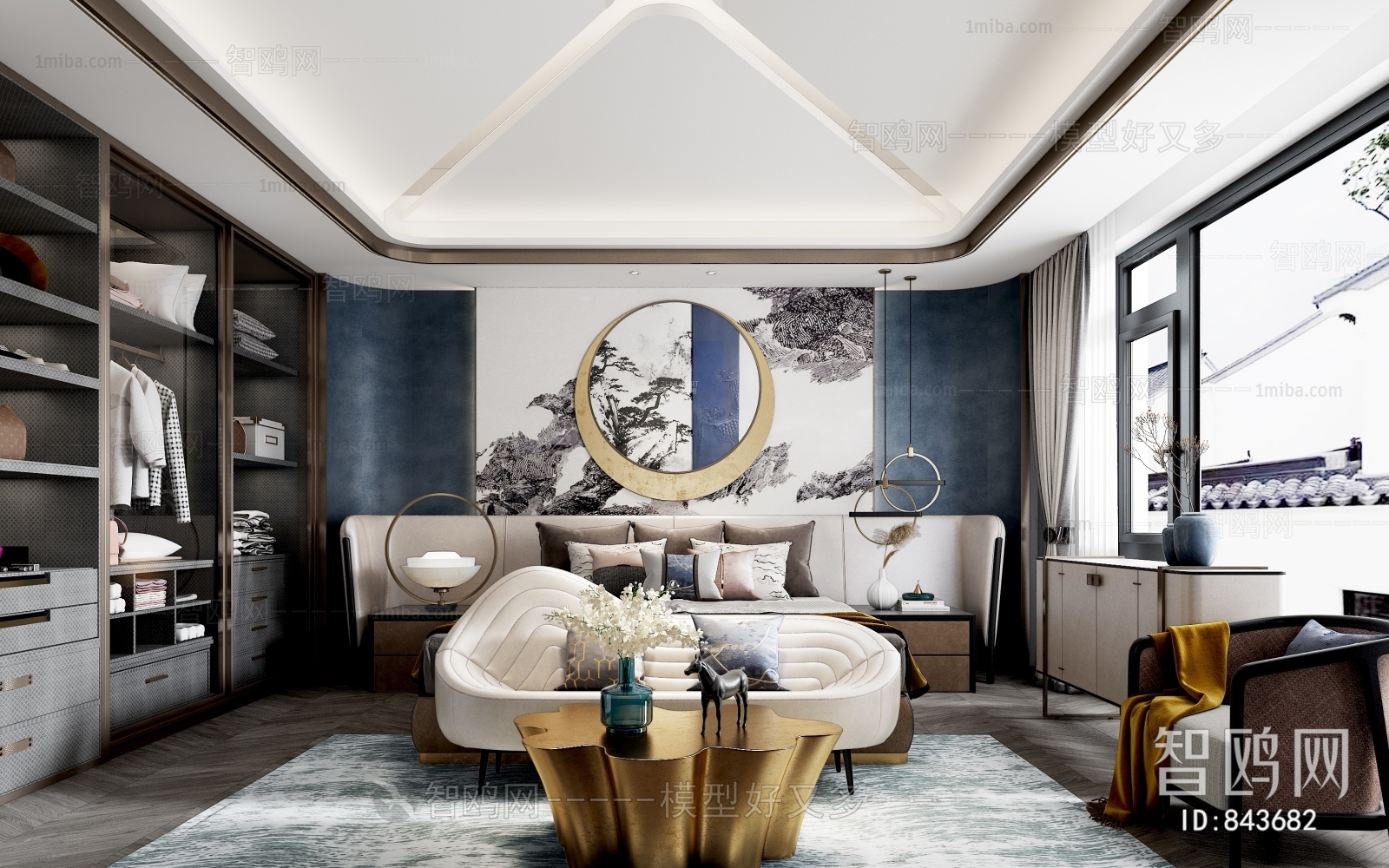 New Chinese Style Bedroom