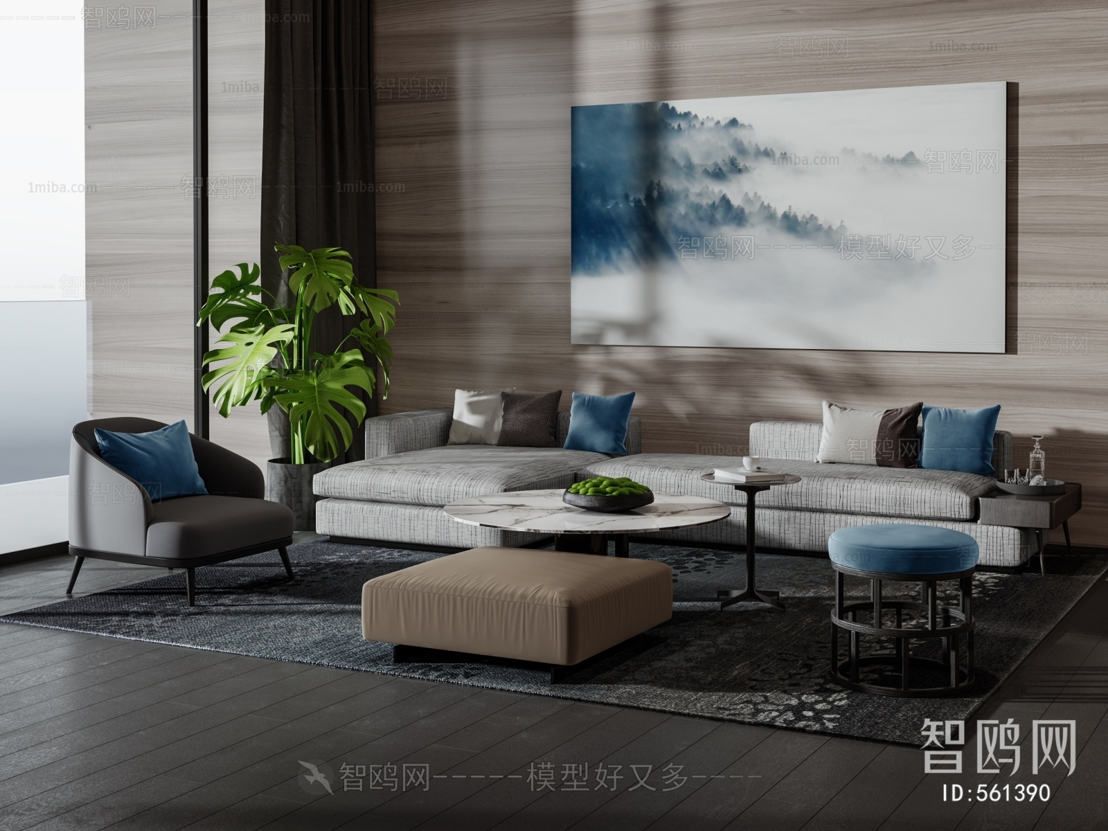 New Chinese Style Sofa Combination