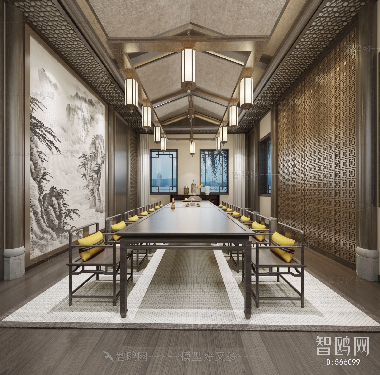 New Chinese Style Meeting Room