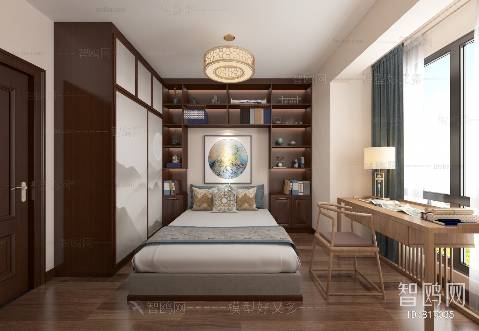 New Chinese Style Bedroom