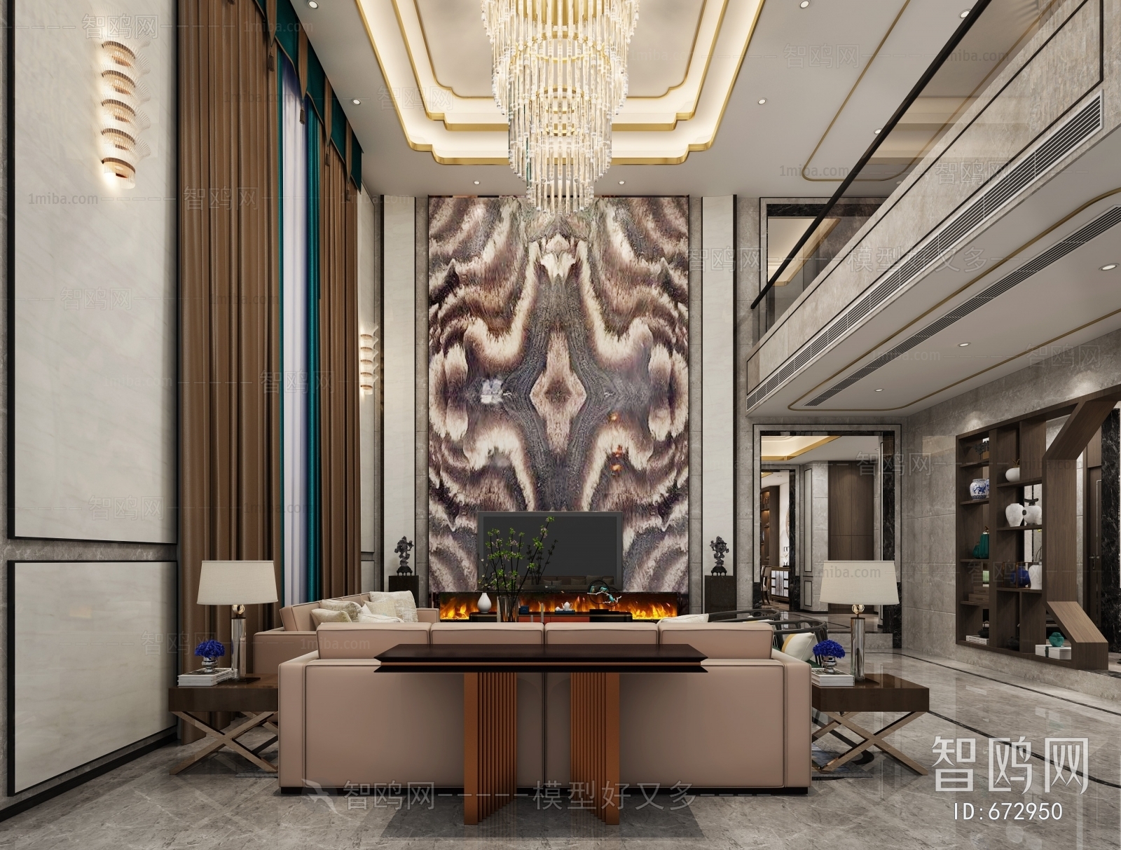 New Chinese Style A Living Room