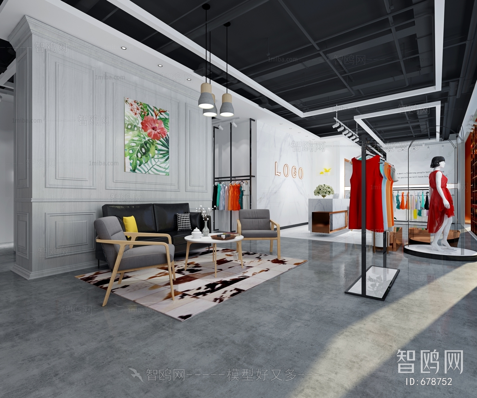 Industrial Style Clothing Store