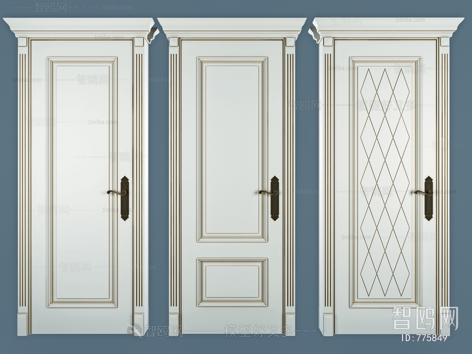 Simple European Style Single Door