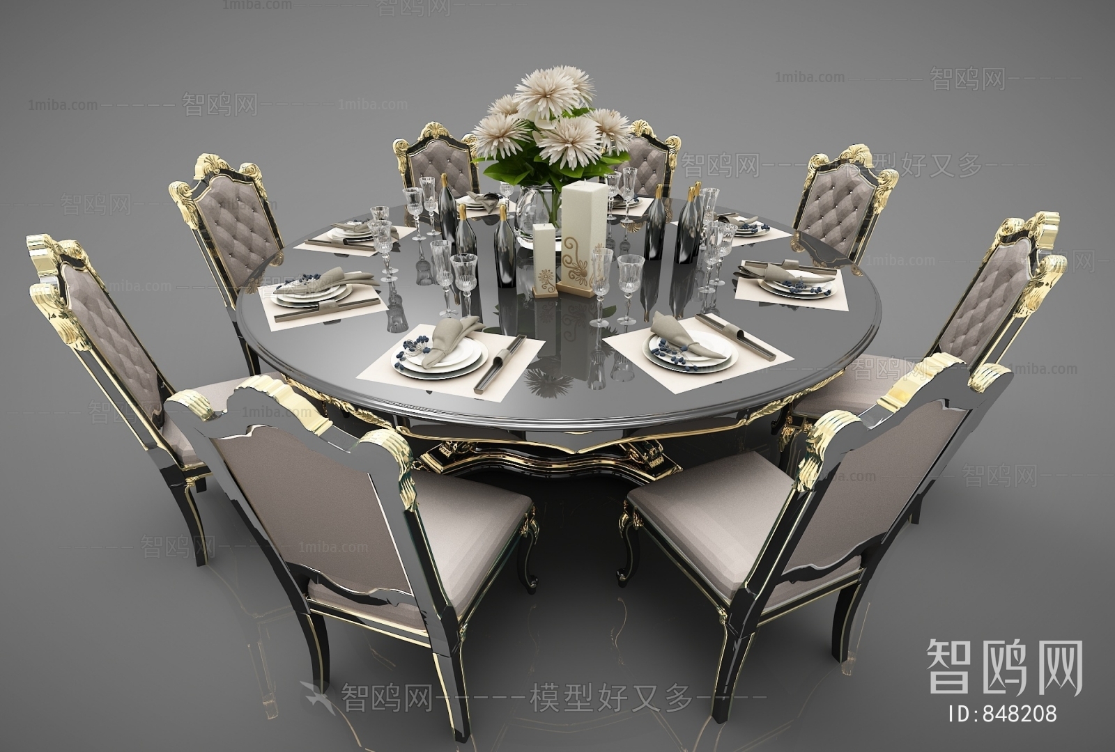 European Style Dining Table And Chairs