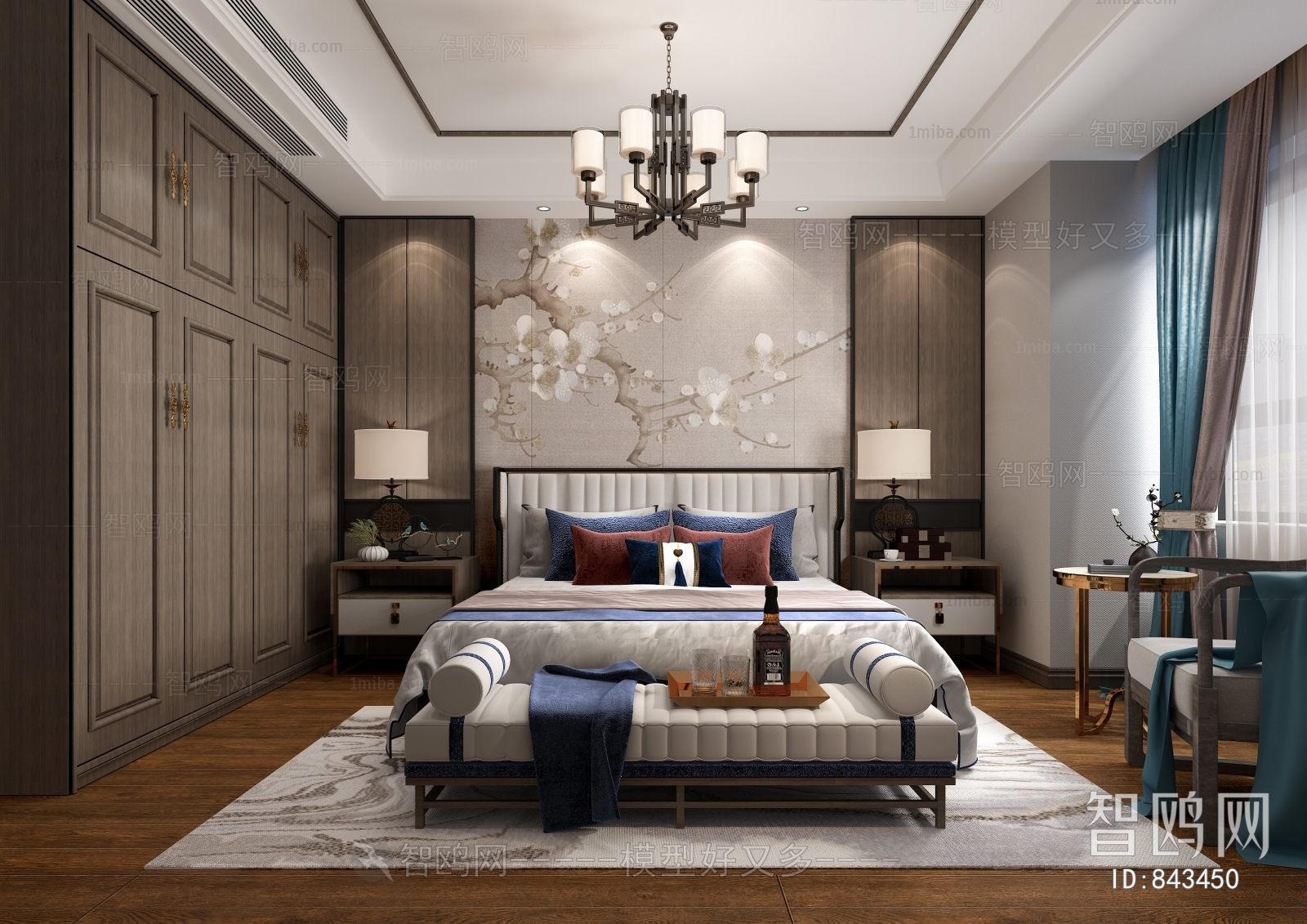 New Chinese Style Bedroom