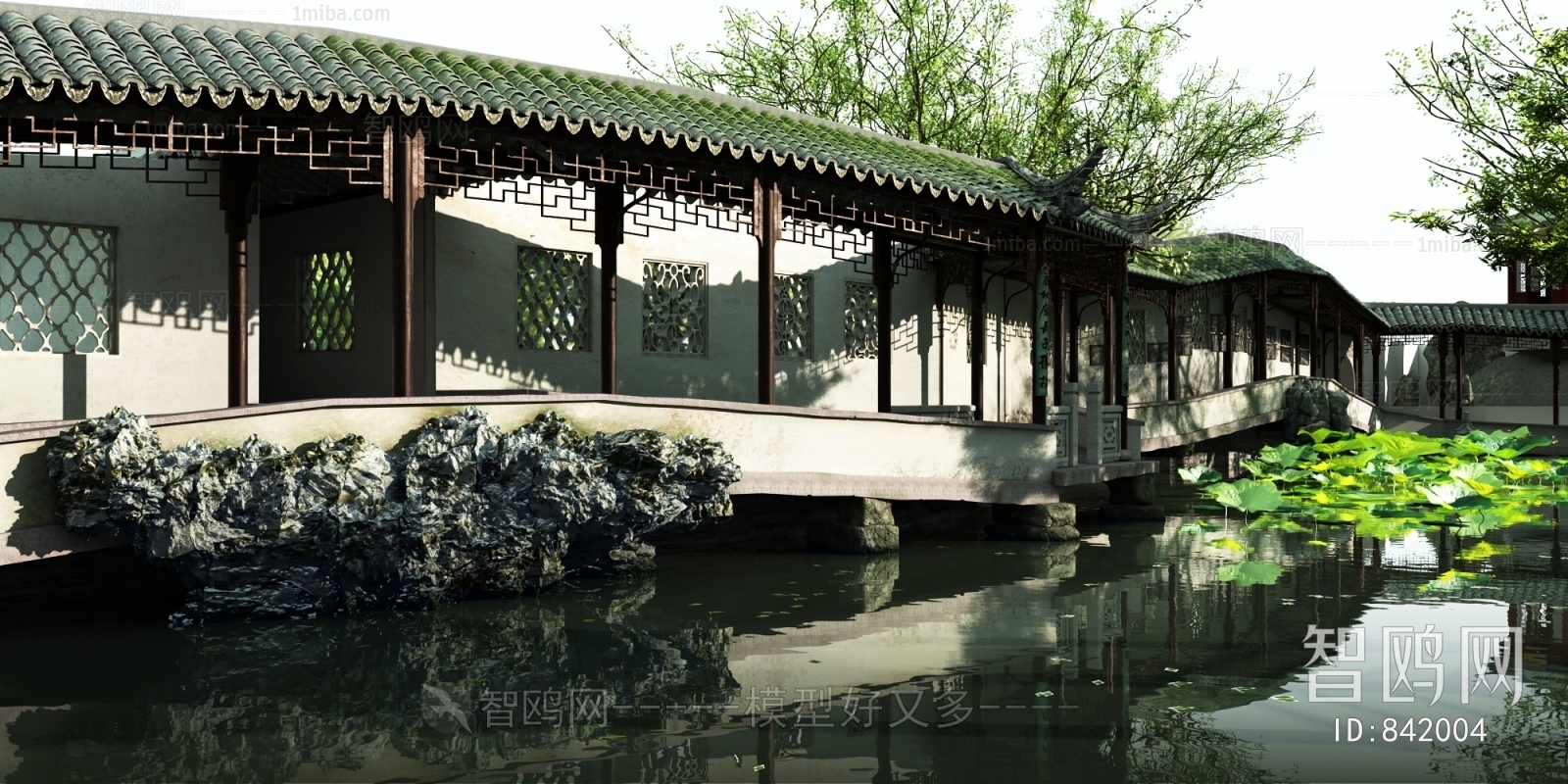 New Chinese Style Garden Landscape