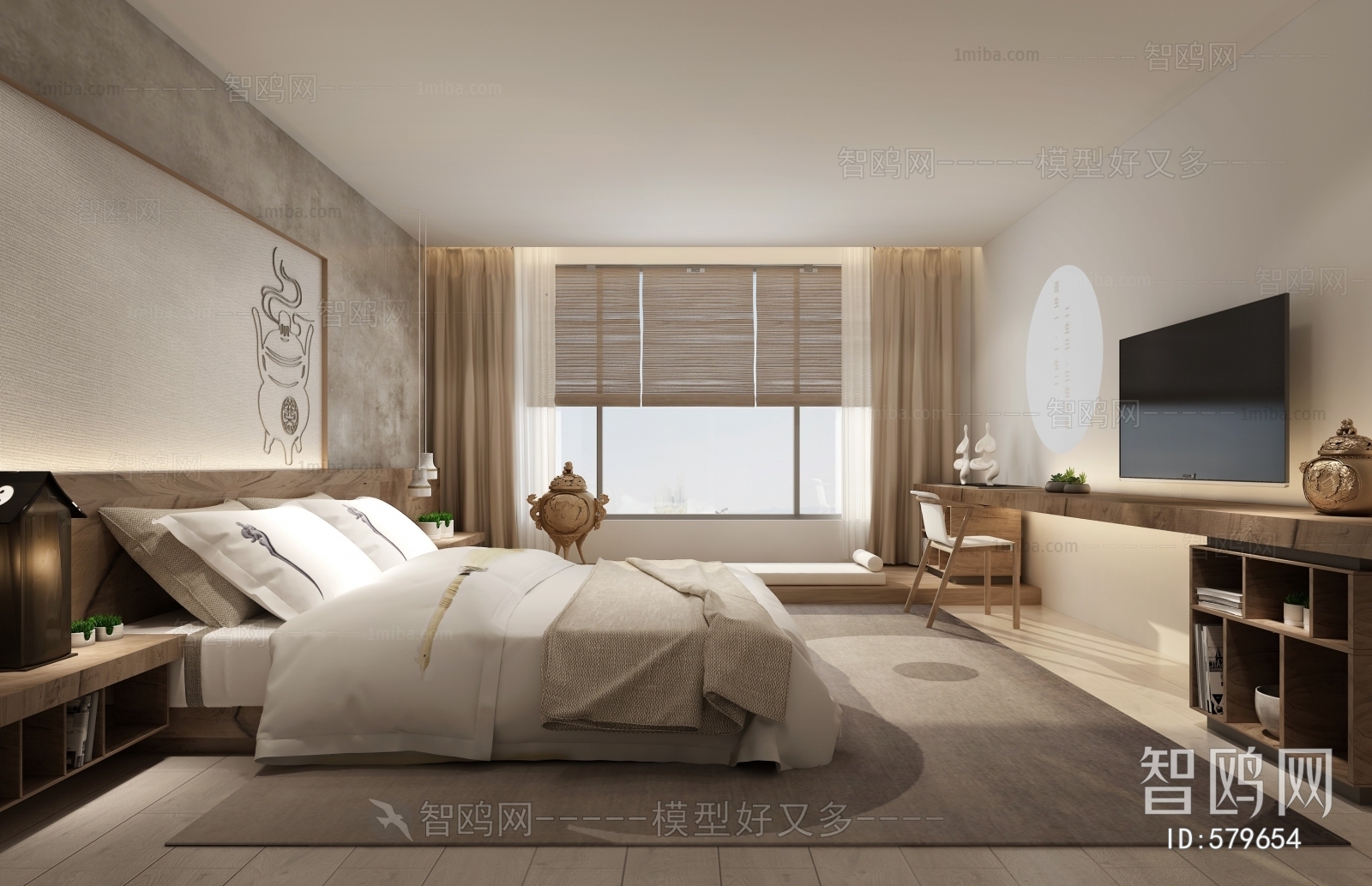 New Chinese Style Bedroom