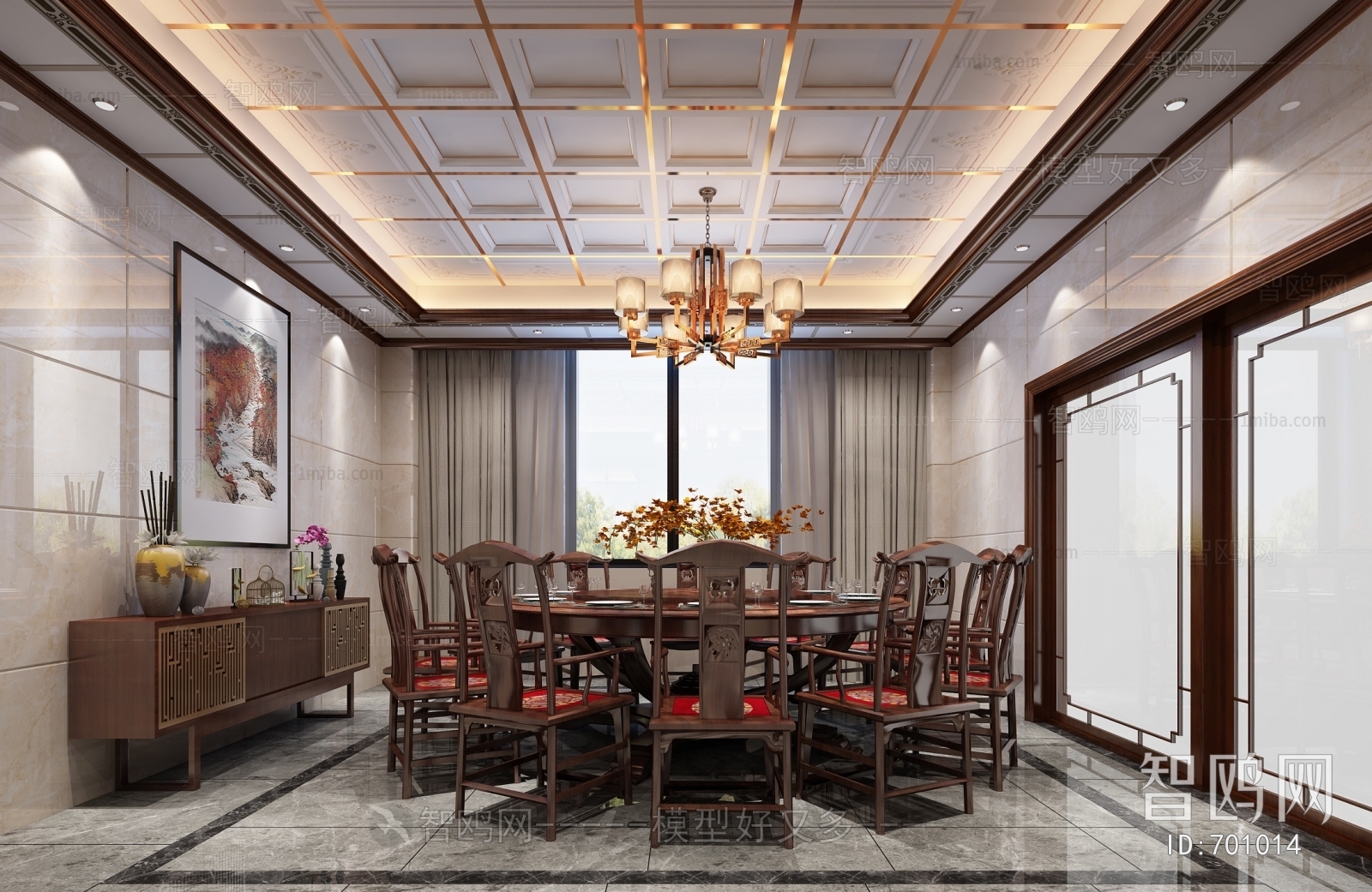 New Chinese Style Dining Room