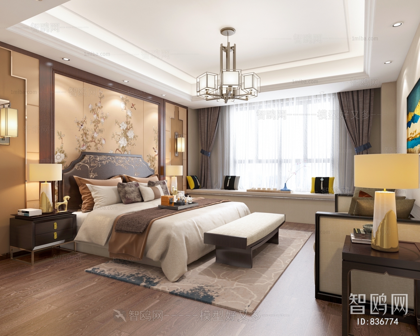 New Chinese Style Bedroom