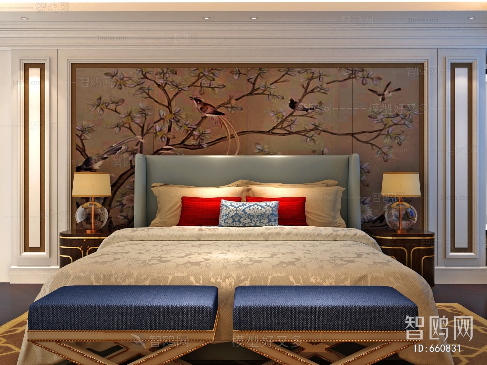 New Chinese Style Bedroom