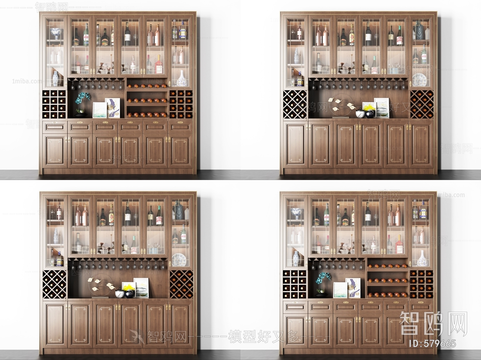 New Chinese Style Wine Cabinet