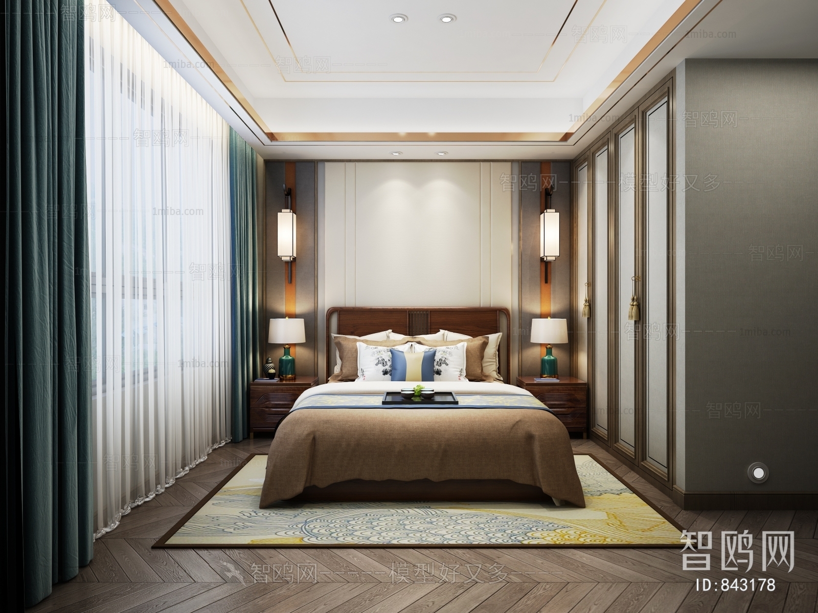 New Chinese Style Bedroom