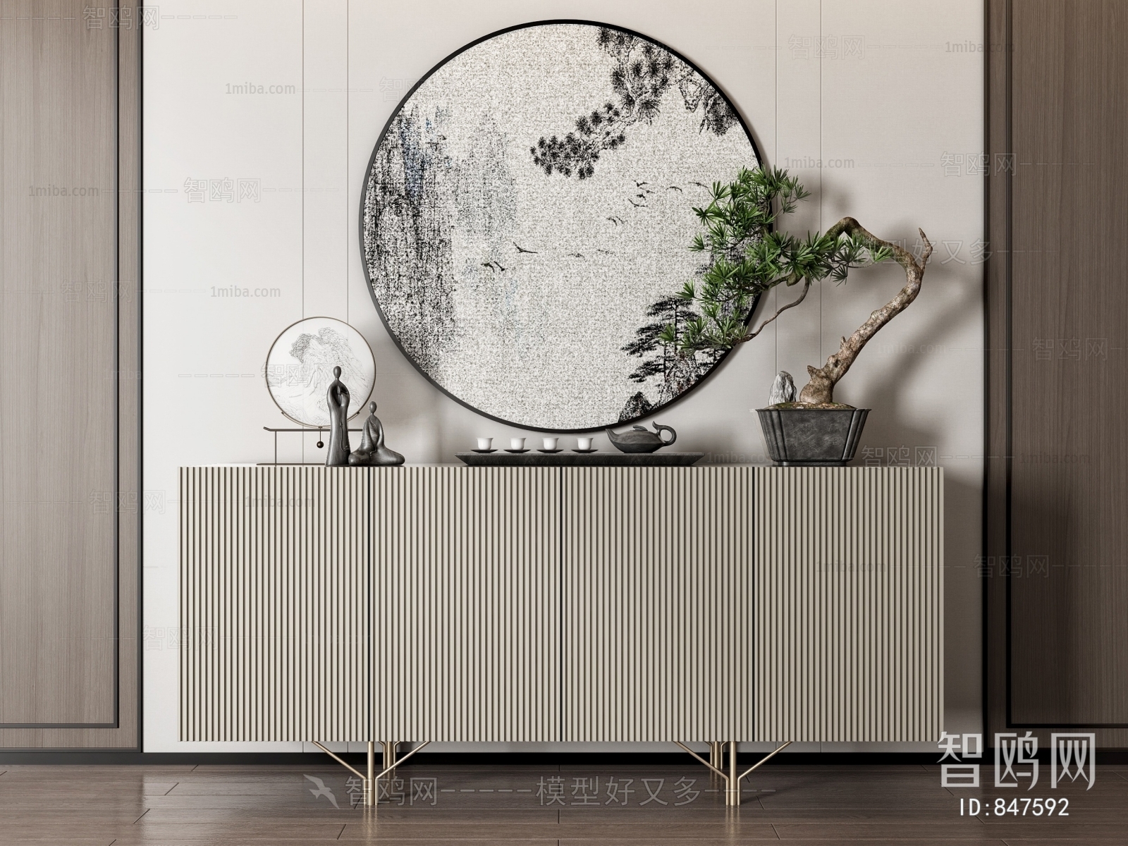 New Chinese Style Side Cabinet/Entrance Cabinet