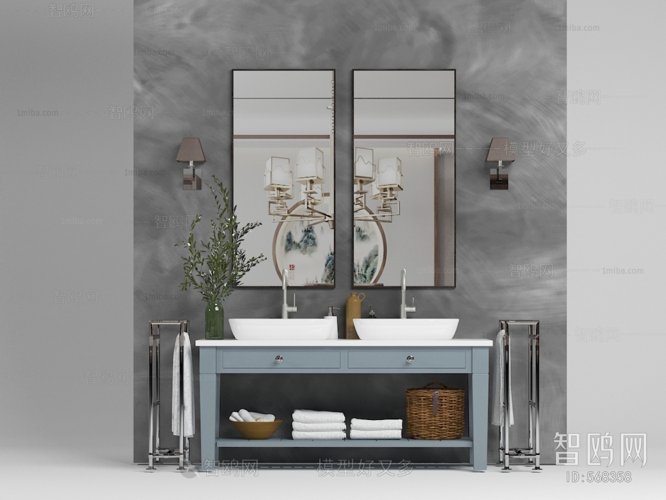 Nordic Style Bathroom Cabinet