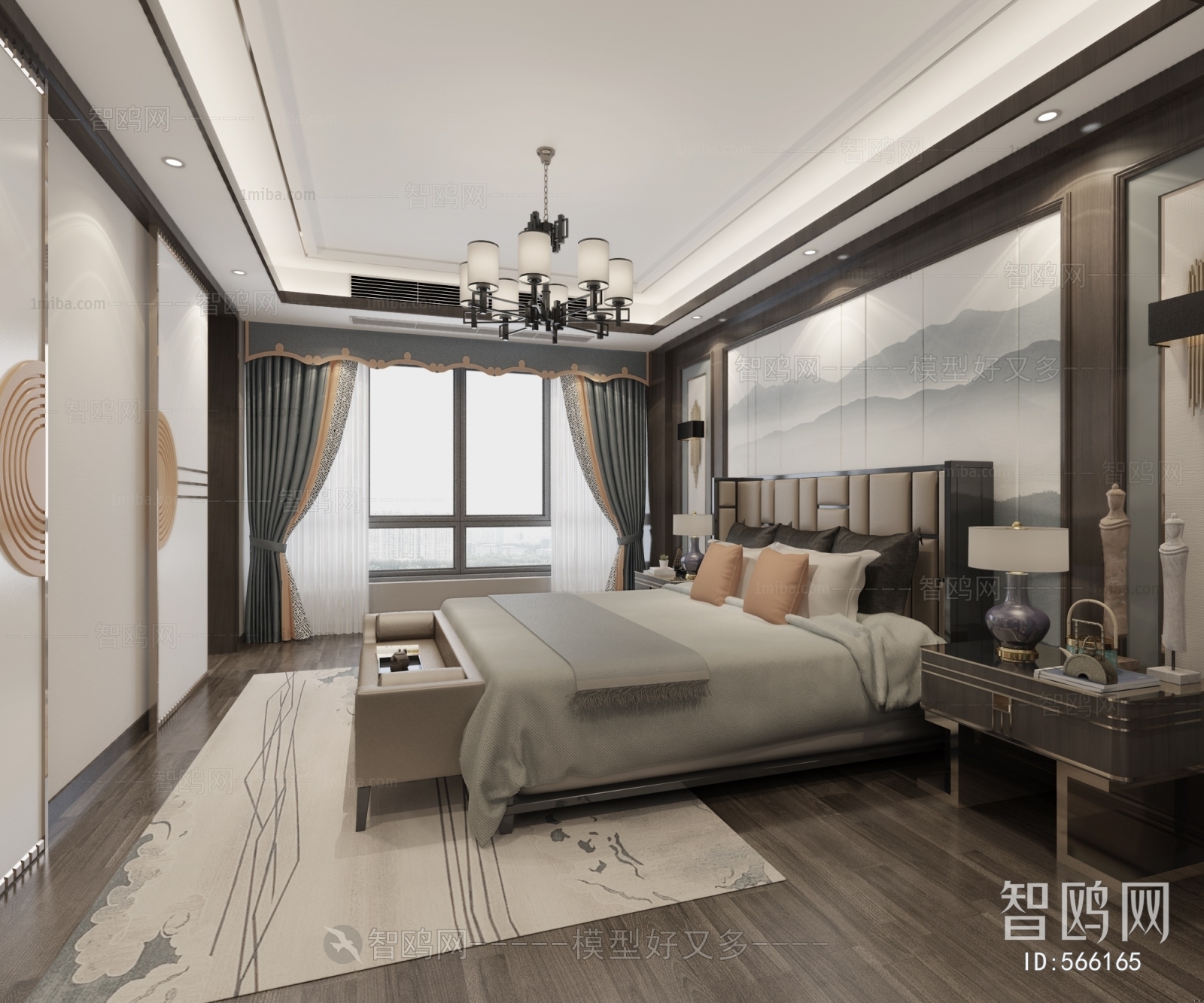 New Chinese Style Bedroom