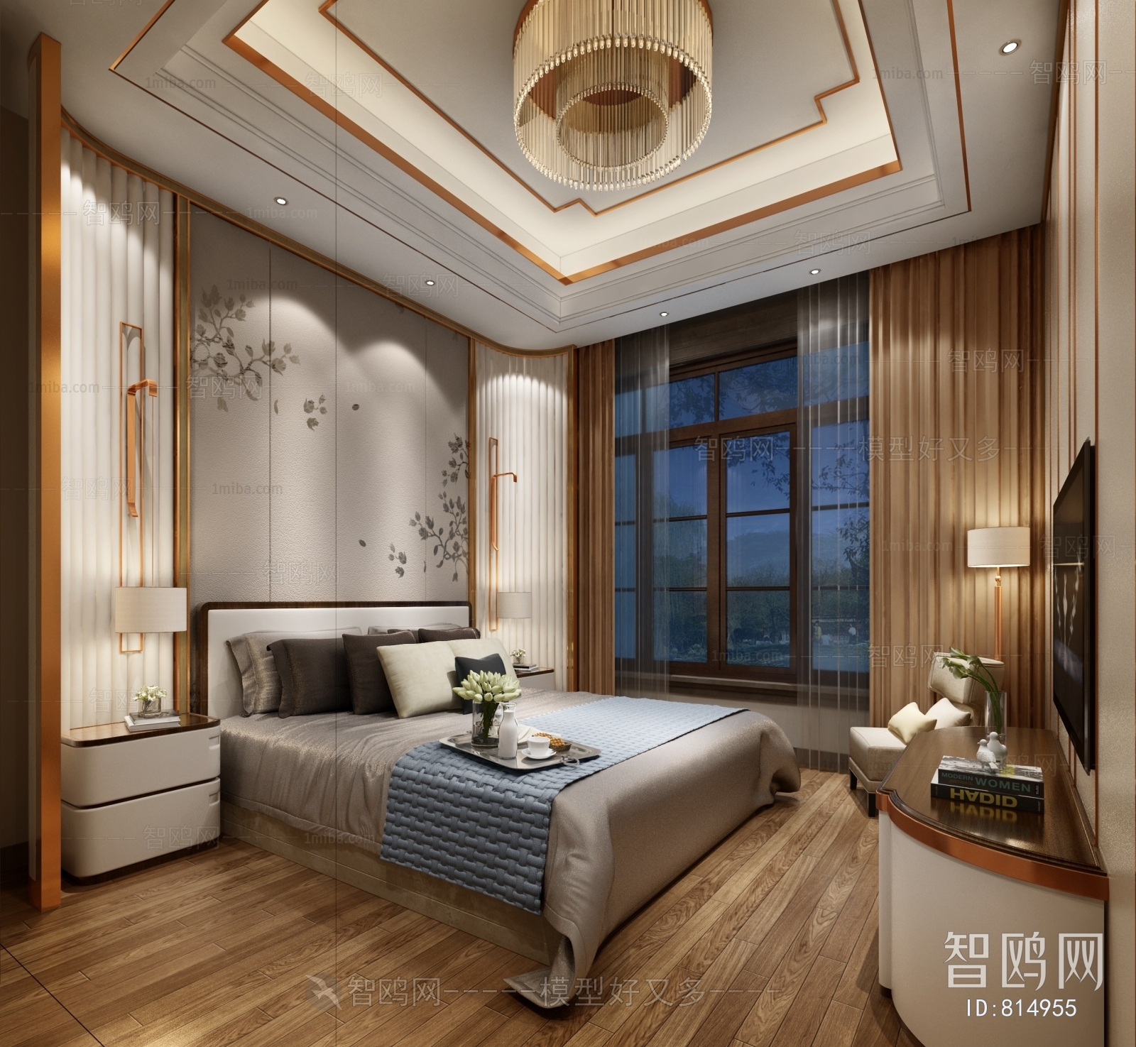 New Chinese Style Bedroom