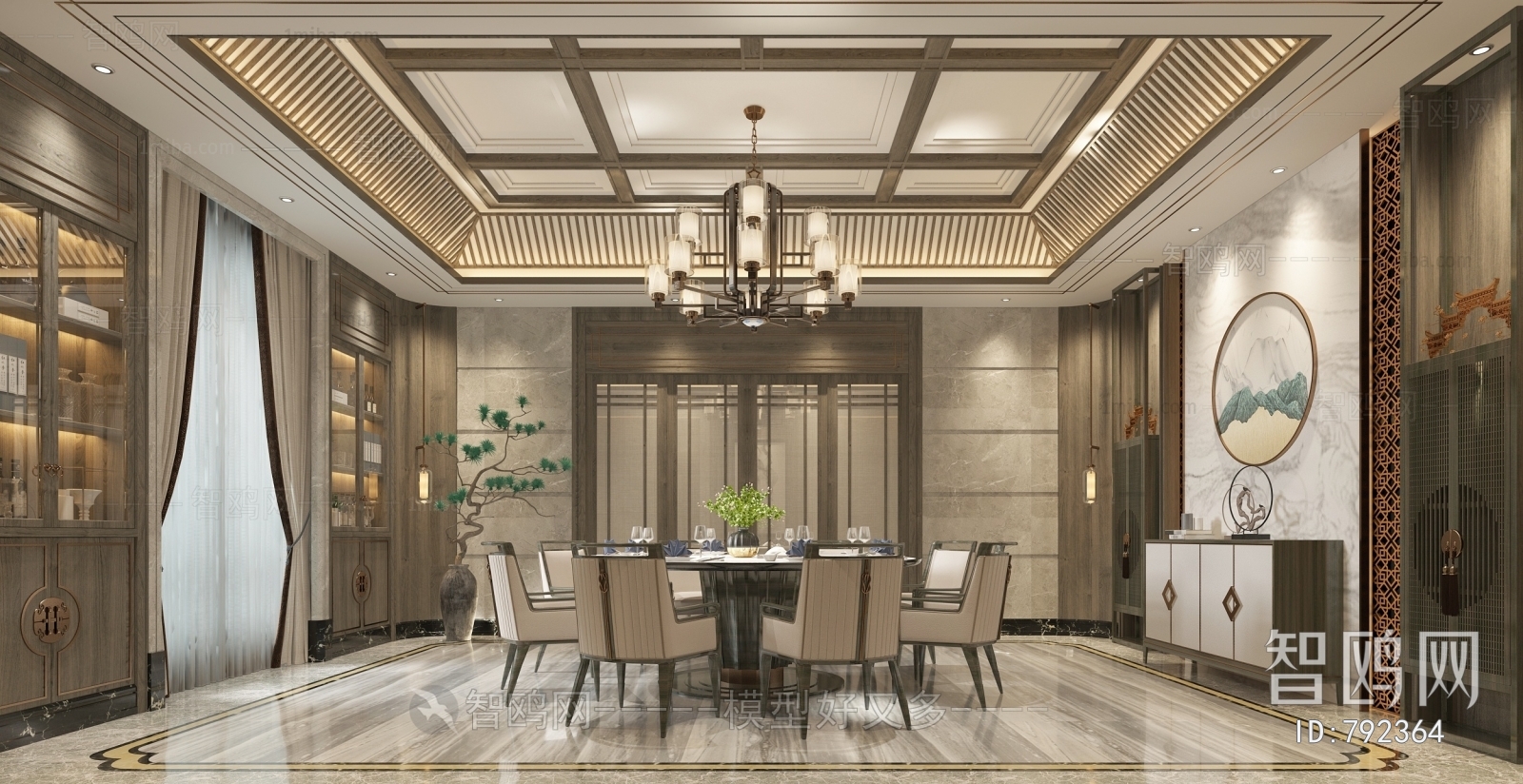 New Chinese Style Dining Room