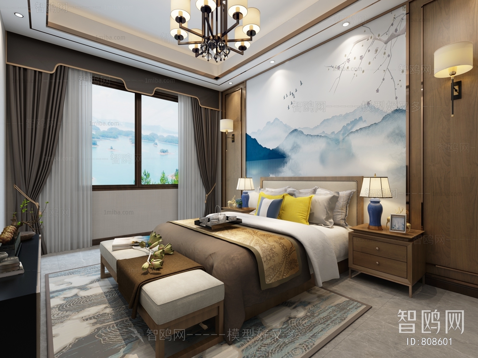 New Chinese Style Bedroom