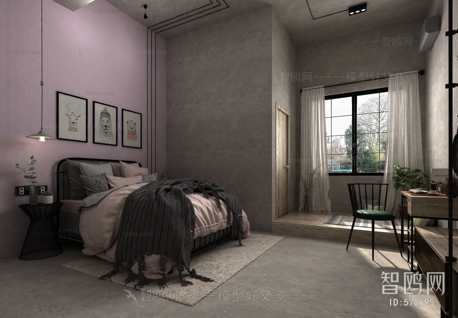 Industrial Style Bedroom