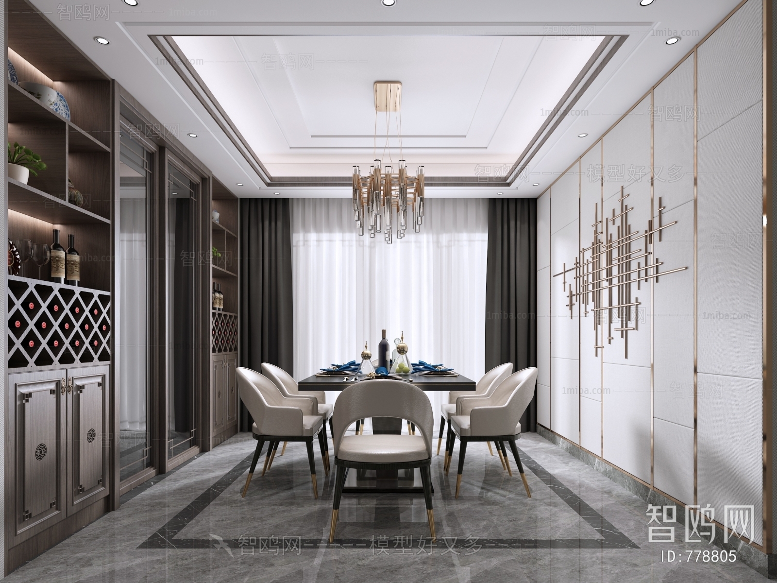 New Chinese Style Dining Room