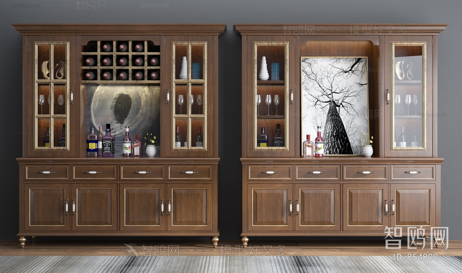 New Chinese Style Wine Cabinet