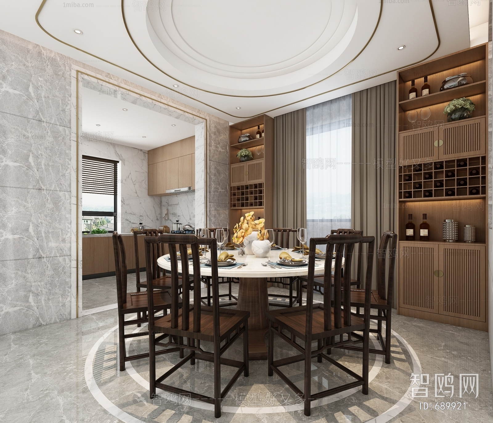 New Chinese Style Dining Room