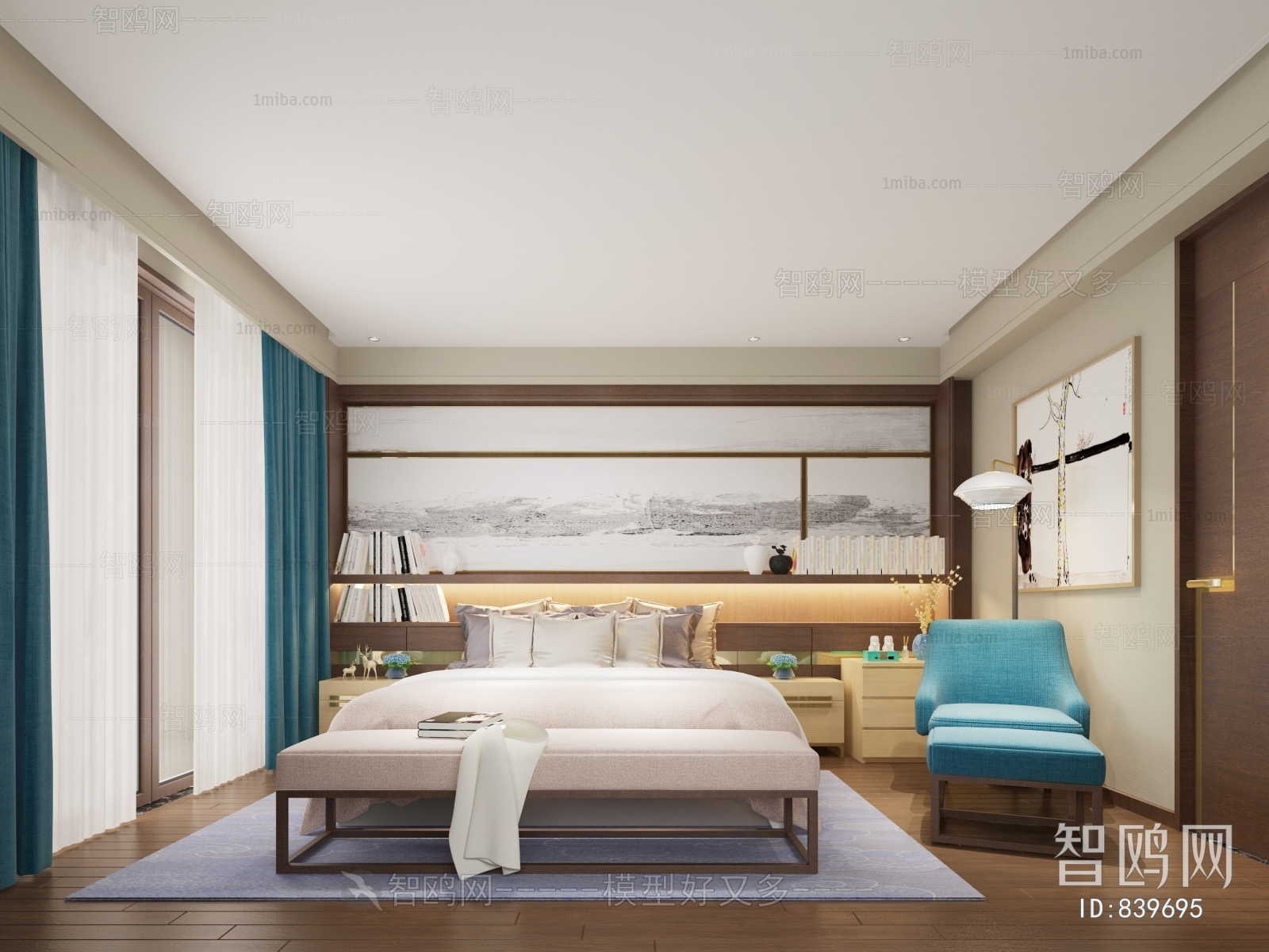 New Chinese Style Bedroom