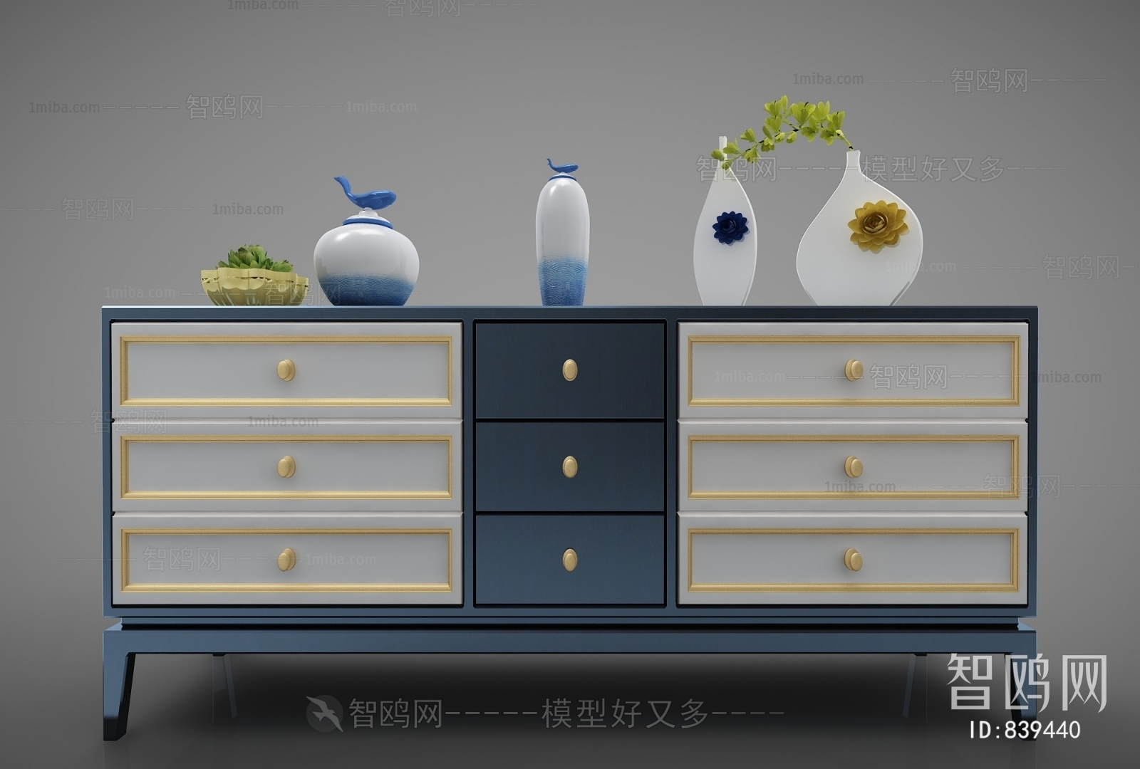 New Chinese Style Decorative Cabinet