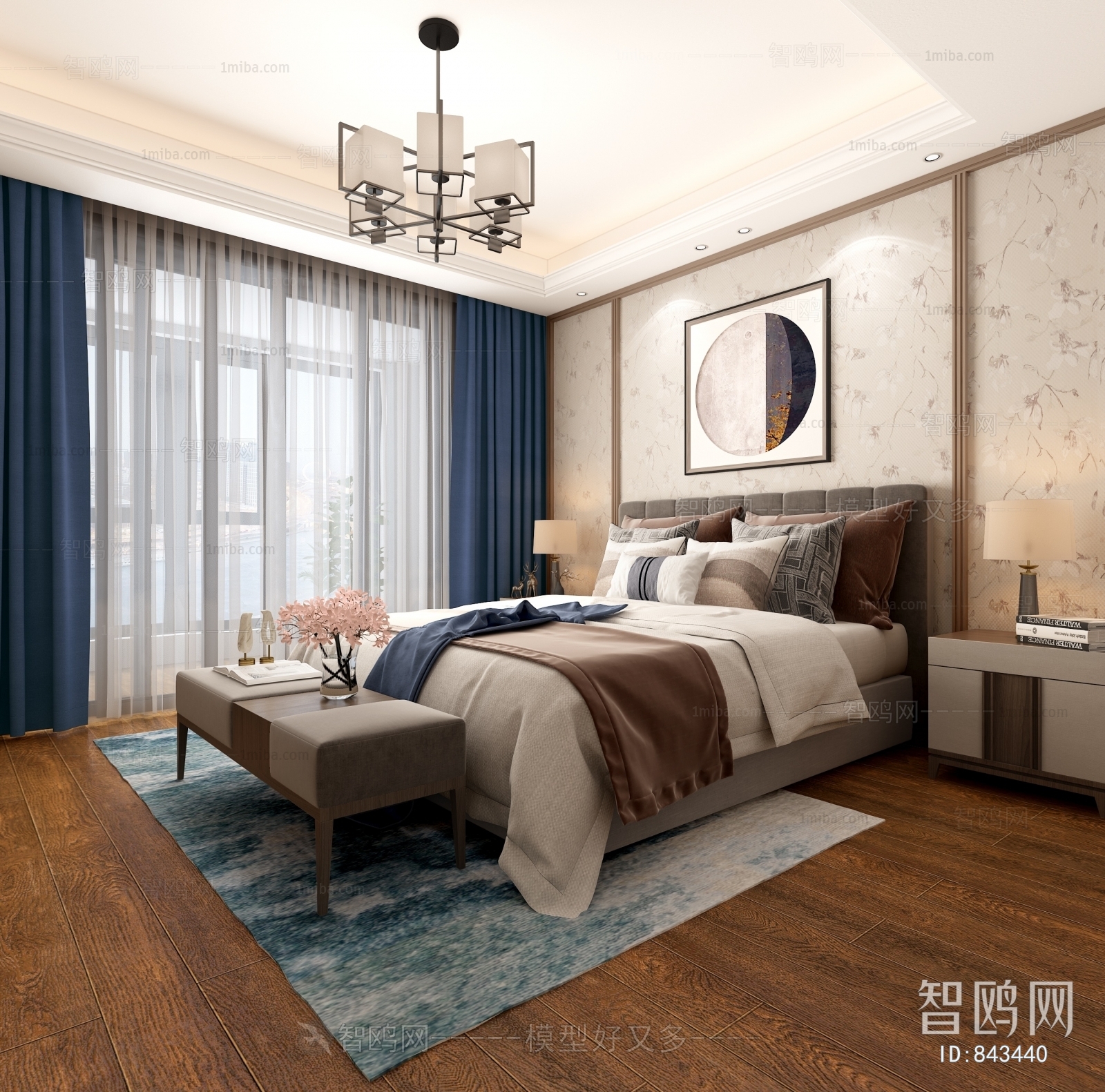 New Chinese Style Bedroom