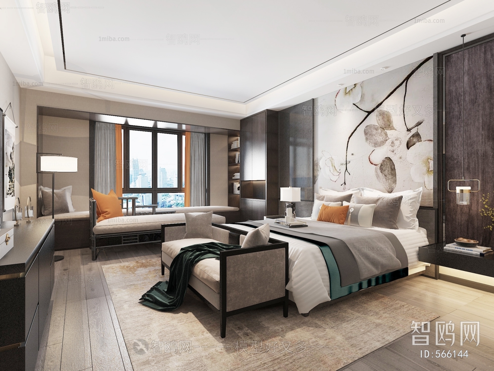 New Chinese Style Bedroom