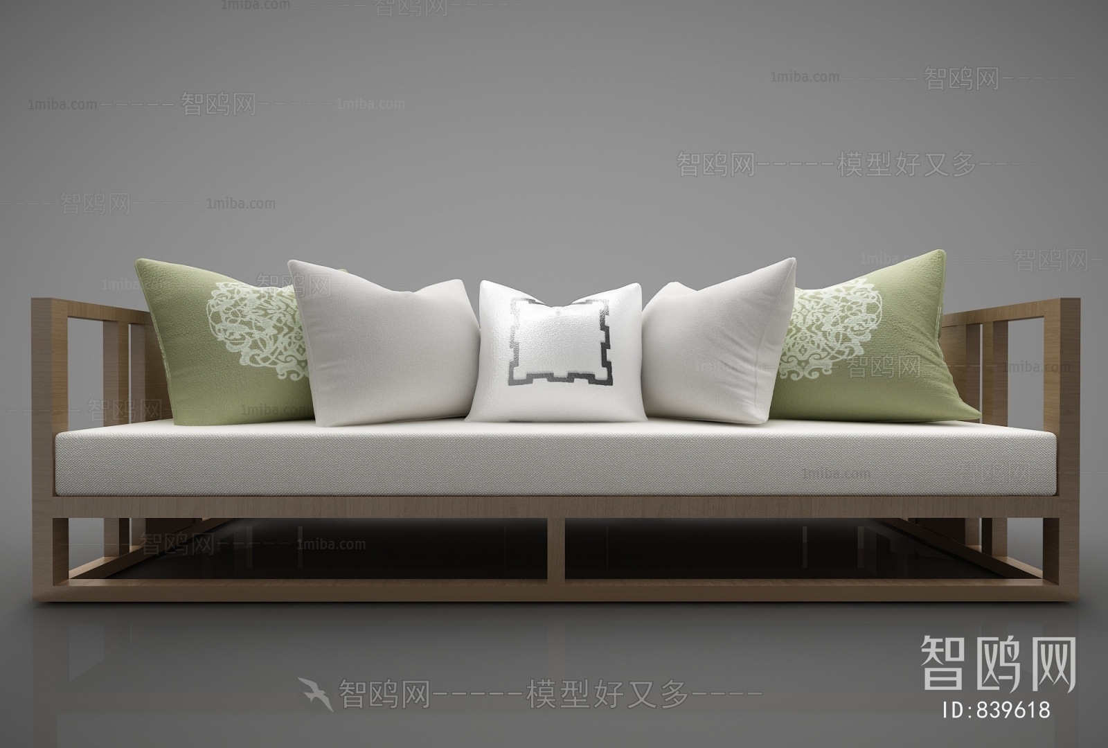 New Chinese Style Three-seat Sofa