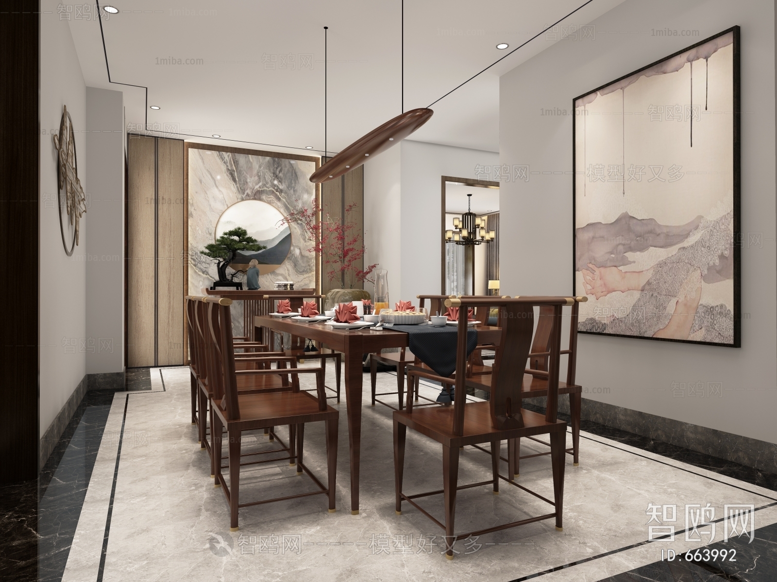 New Chinese Style Dining Room