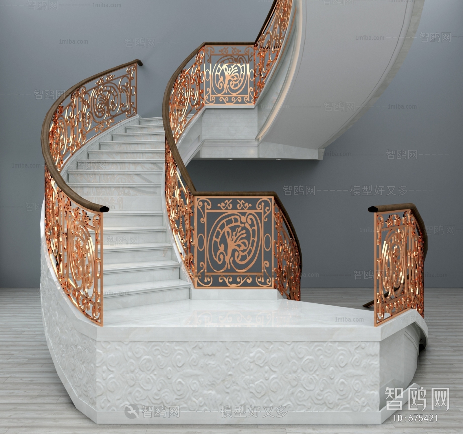 European Style Rotating Staircase