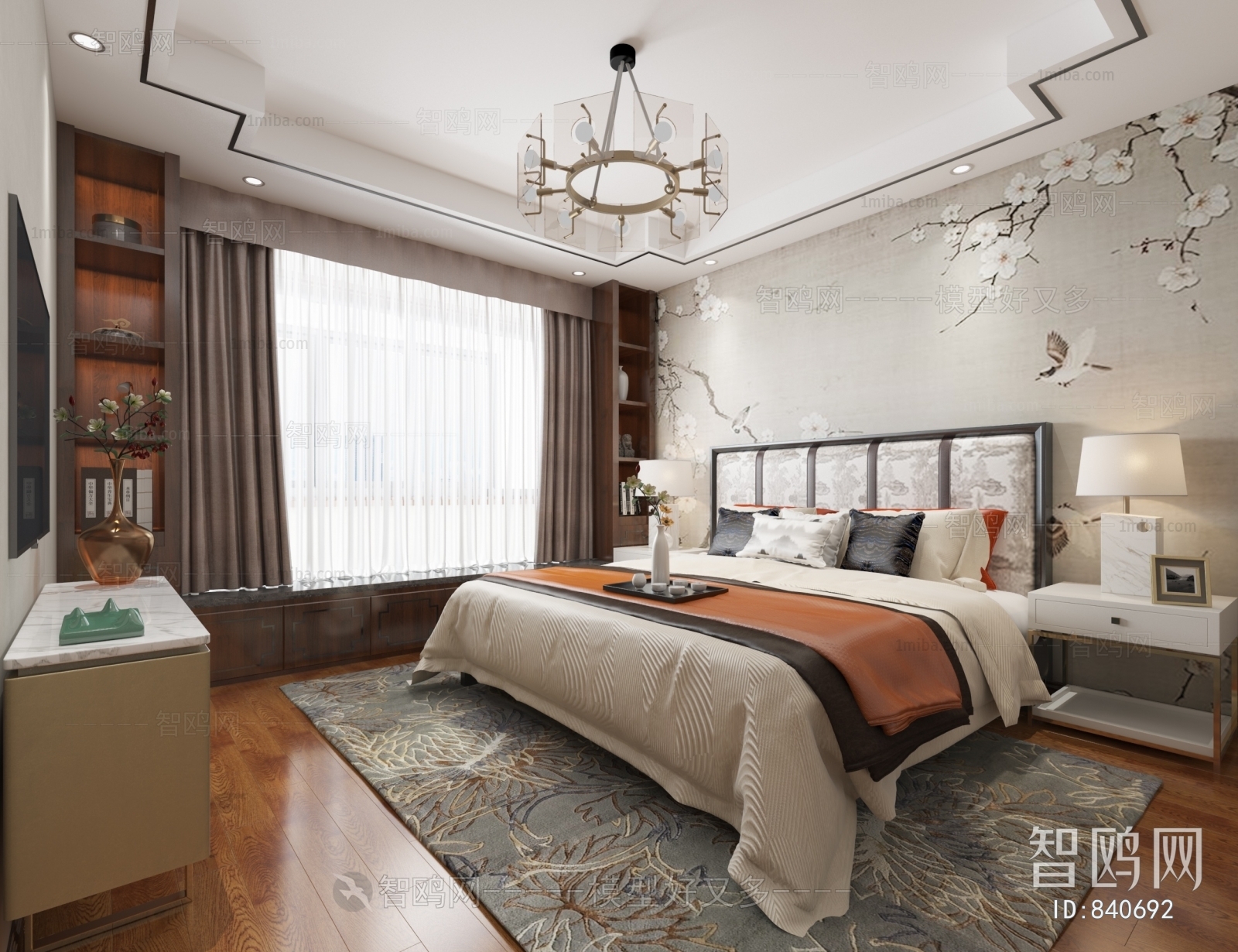 New Chinese Style Bedroom