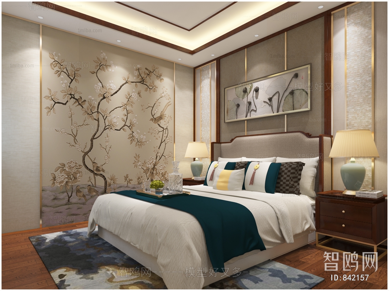 New Chinese Style Bedroom