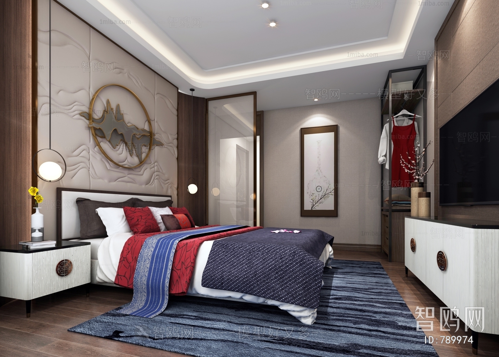 New Chinese Style Bedroom