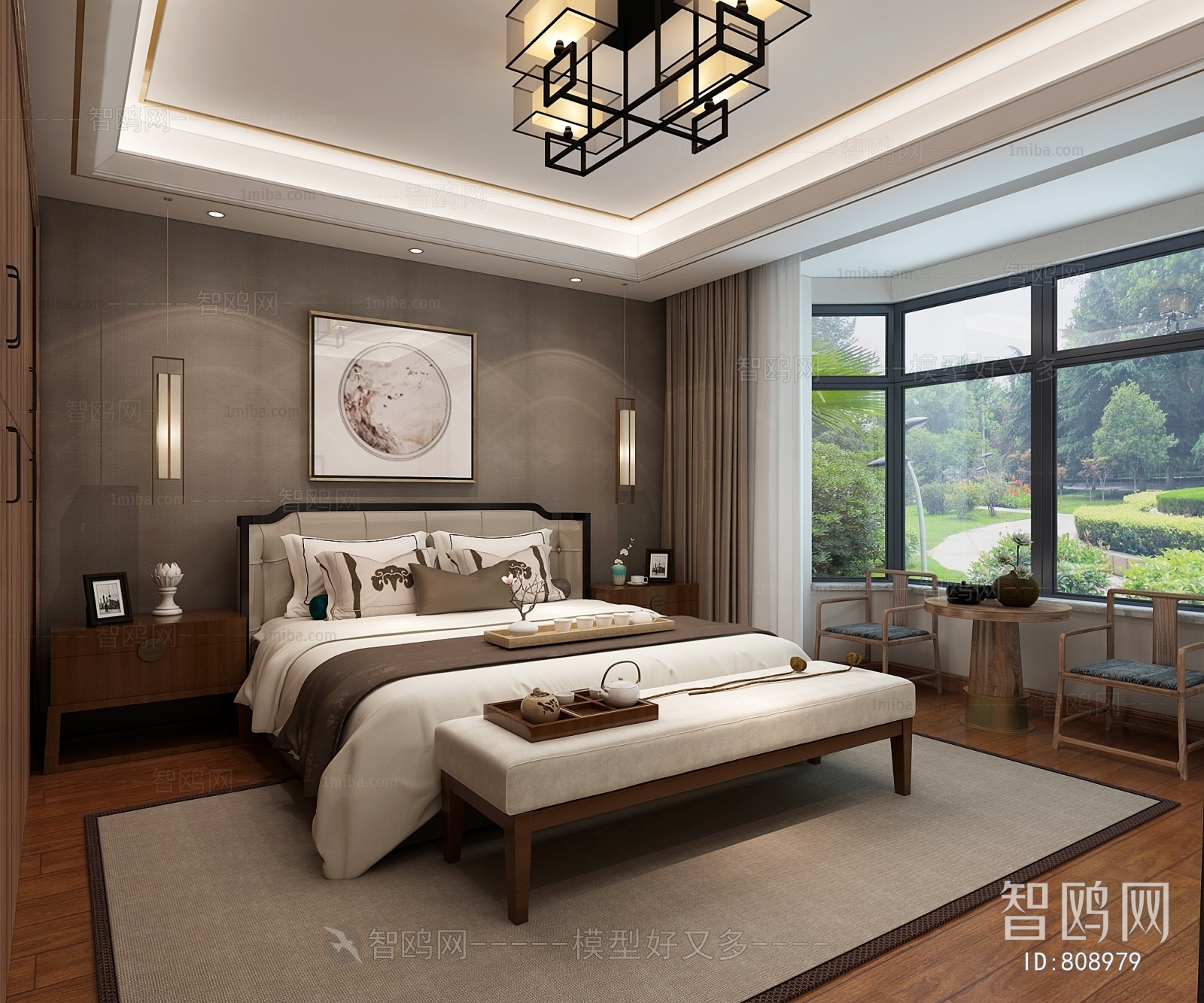 New Chinese Style Bedroom